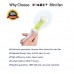 Jomilly Mini Handheld Personal Fan, Small Portable Pocket Little Fan for Home Office Hiking Travelling, USB Rechargeable, Two Modes, Soft TPE Material, Green